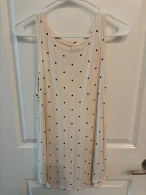 Old Navy Cream Polka Dot Tank Top